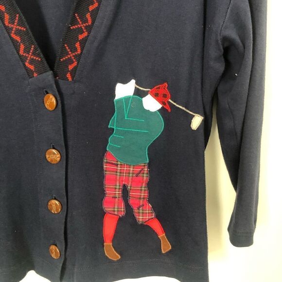 Vintage golf tee shirt cardigan - Picture 2 of 9